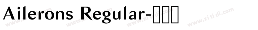 Ailerons Regular字体转换